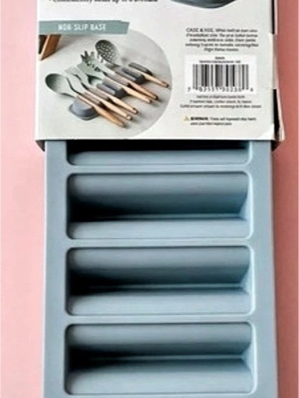 Cora Silicone Utensil Holder Gray Kitchen Utensil Holder NWT